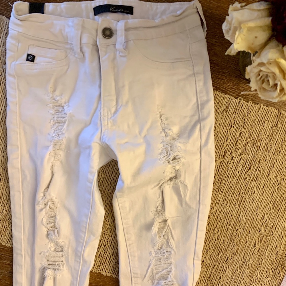 White Ripped Skinny Jeans NWOT